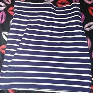 Navy blue-black short pencil skirt